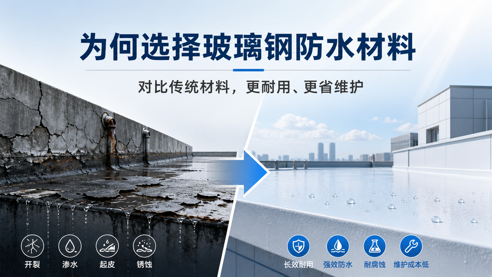 在石家庄，为何选择玻璃钢防水材料而非传统材料